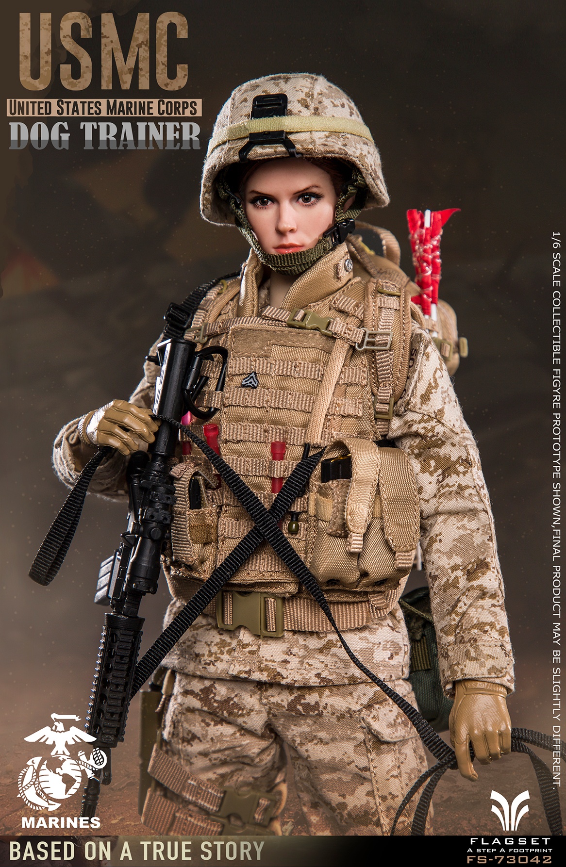 US Marine Corps female dog trainer 1/6