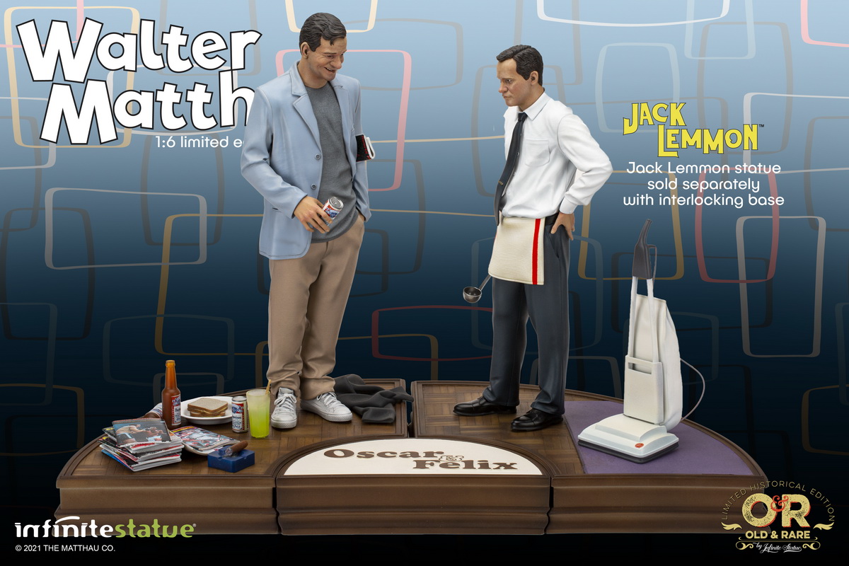 American actors-Walter Matthew & Jack Lemmon statue 1/6