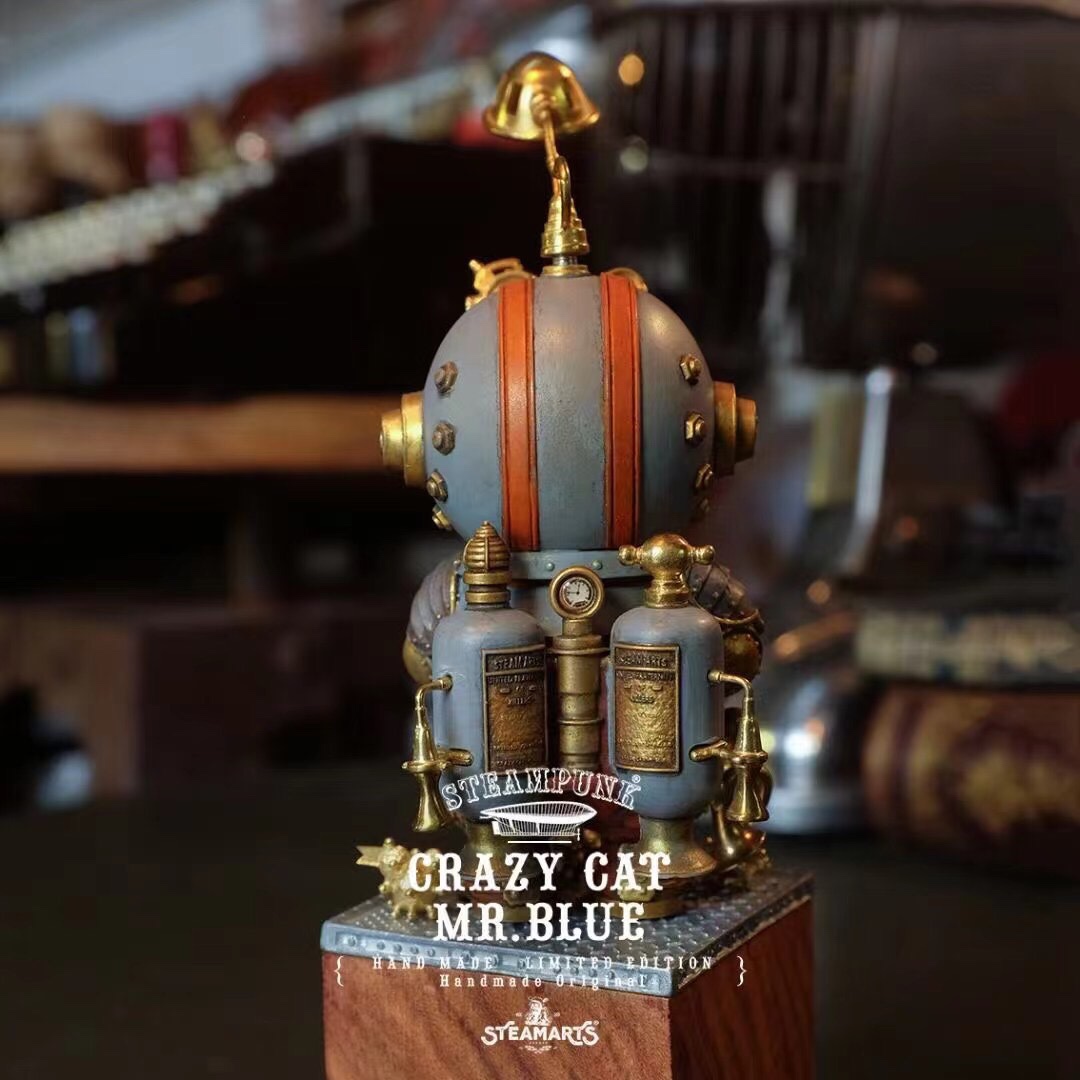 CRAZY CAT MR.BLUE [Grey/Blue version] *original art