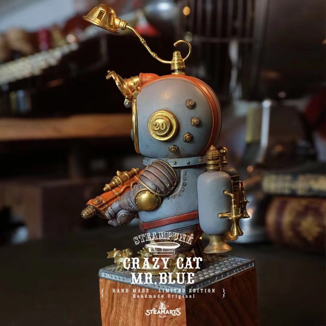 CRAZY CAT MR.BLUE [Grey/Blue version] *original art