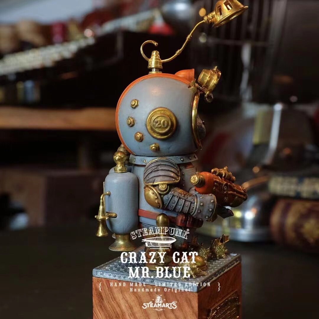 CRAZY CAT MR.BLUE [Grey/Blue version] *original art