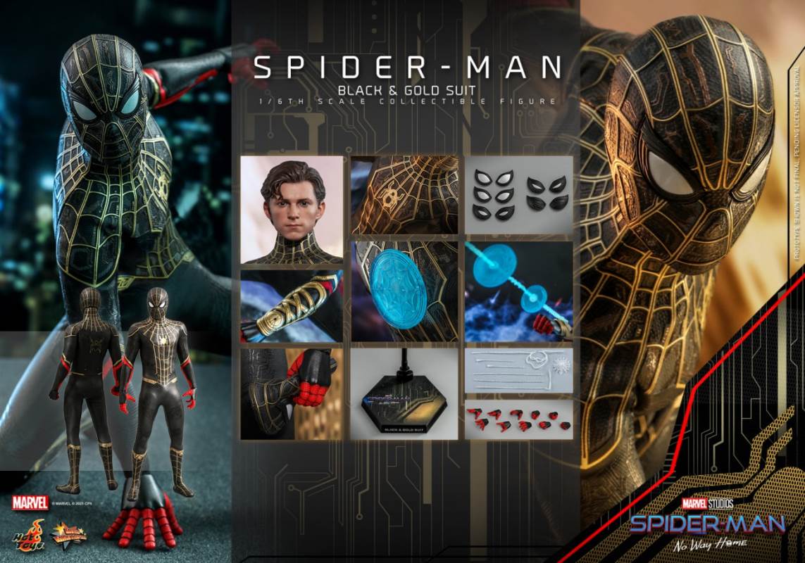 Spider-Man (black and gold suit) 1/6