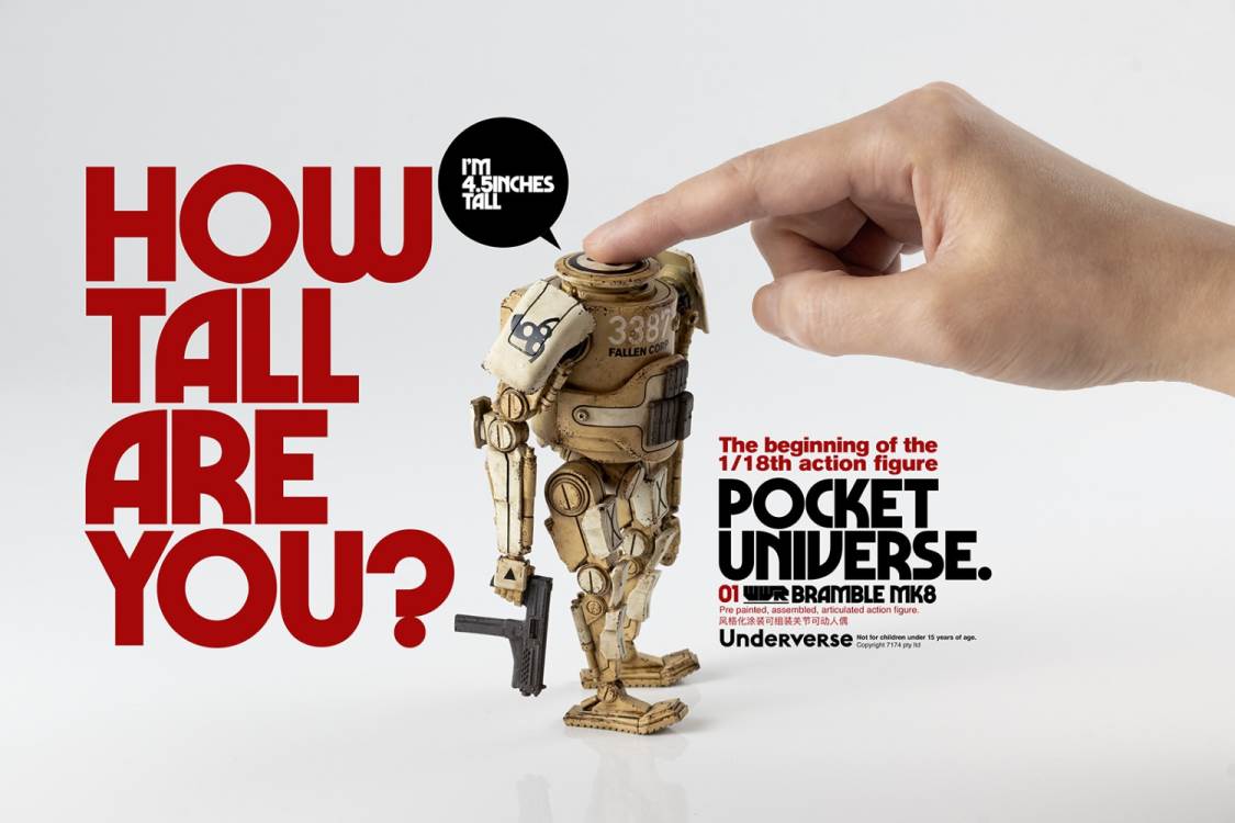 Pocket Universe Series Mini Action Figure BRAMBLE MK8 1/8
