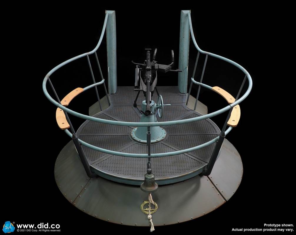 WWII German U-boat Submarine-Turret Scene Set & Machine Gun Scene Set 1/6