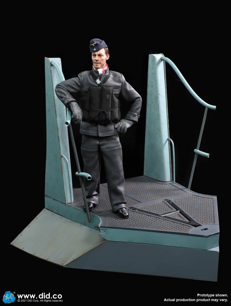 WWII German U-boat Submarine-Turret Scene Set & Machine Gun Scene Set 1/6