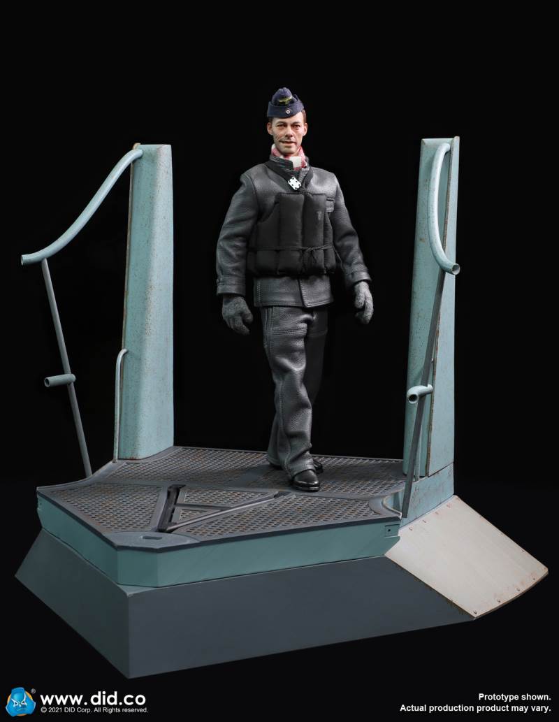 WWII German U-boat Submarine-Turret Scene Set & Machine Gun Scene Set 1/6