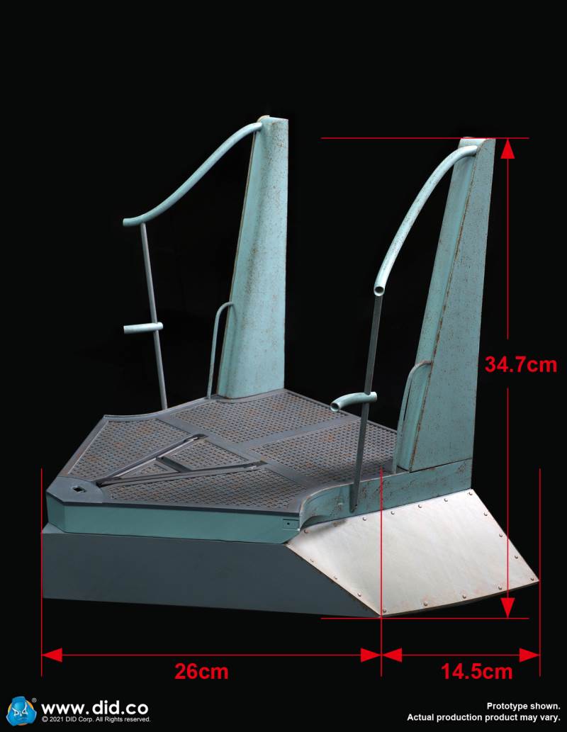 WWII German U-boat Submarine-Turret Scene Set & Machine Gun Scene Set 1/6