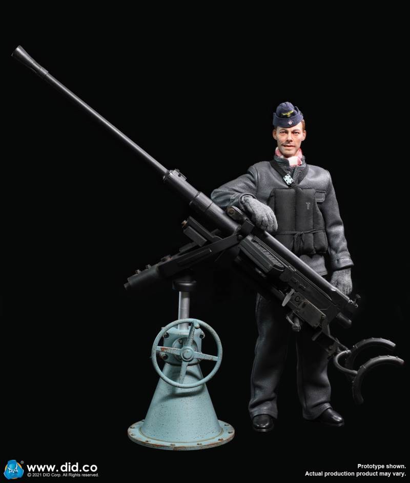 WWII German U-boat Submarine-Turret Scene Set & Machine Gun Scene Set 1/6