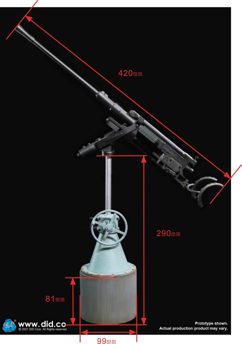 WWII German U-boat Submarine-Turret Scene Set & Machine Gun Scene Set 1/6