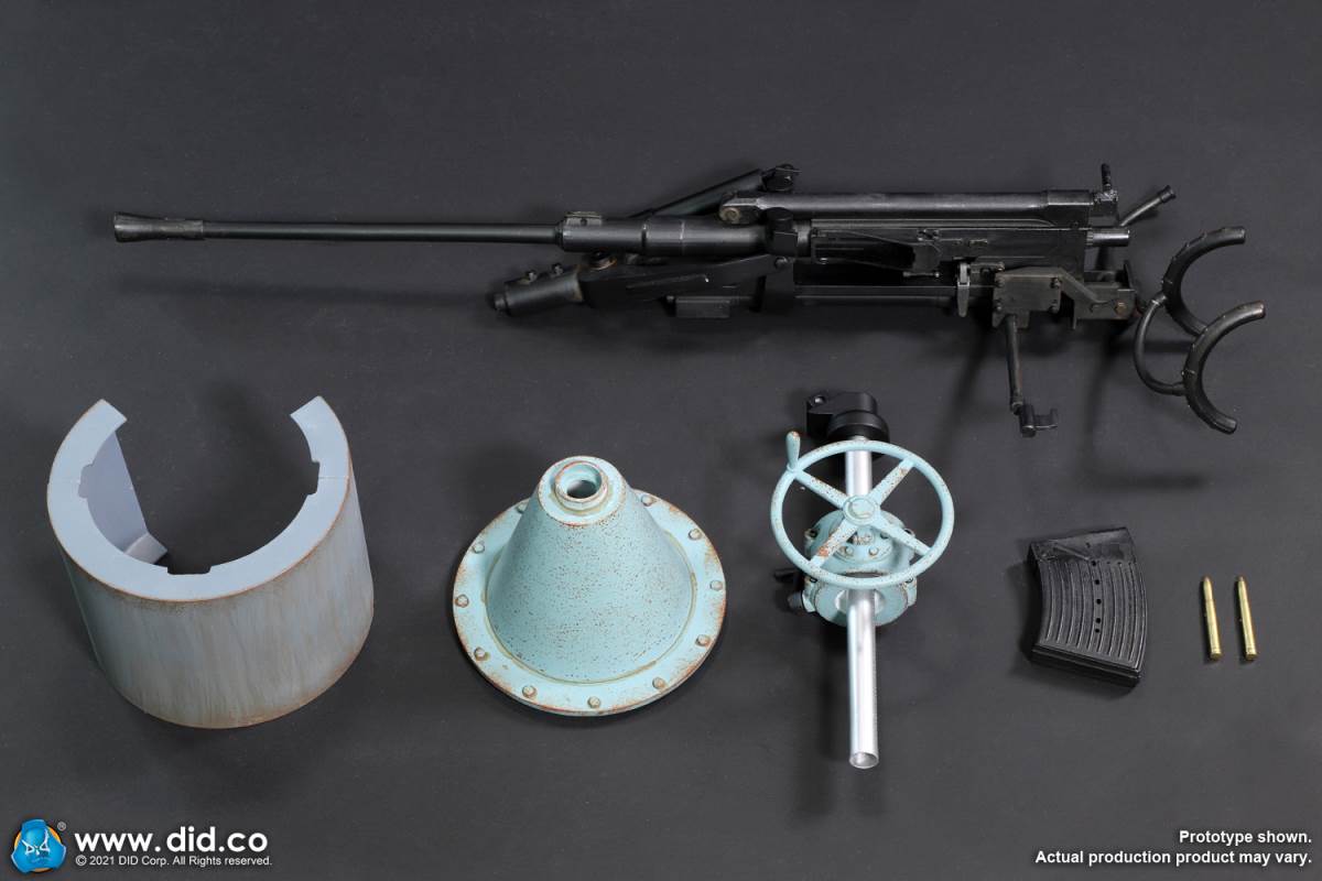 WWII German U-boat Submarine-Turret Scene Set & Machine Gun Scene Set 1/6