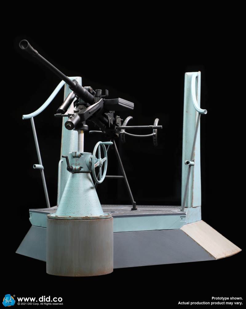 WWII German U-boat Submarine-Turret Scene Set & Machine Gun Scene Set 1/6