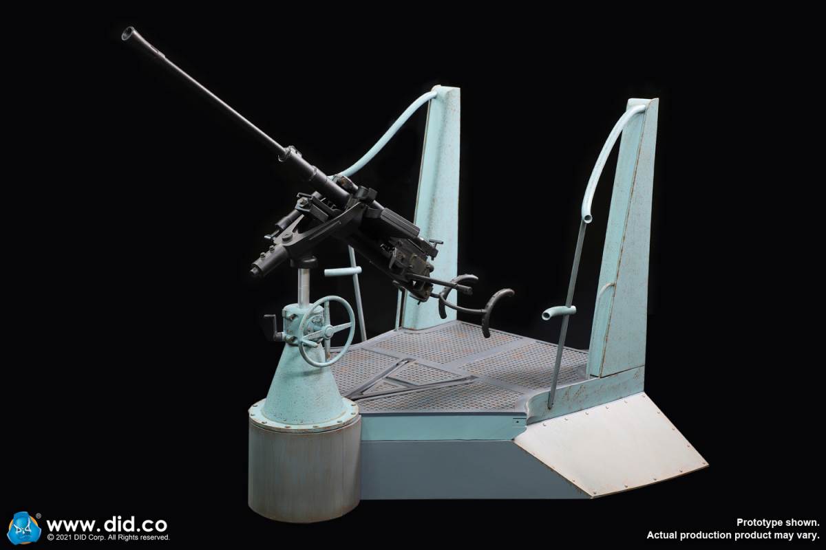WWII German U-boat Submarine-Turret Scene Set & Machine Gun Scene Set 1/6