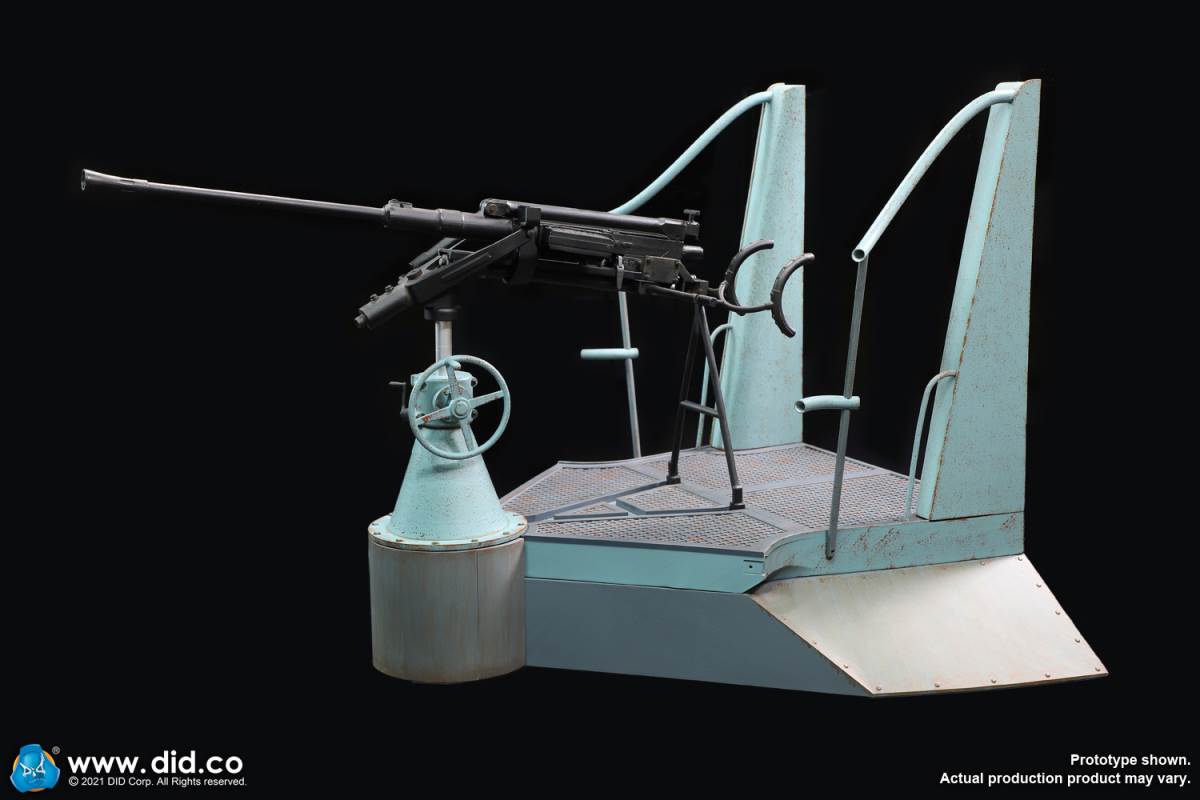WWII German U-boat Submarine-Turret Scene Set & Machine Gun Scene Set 1/6