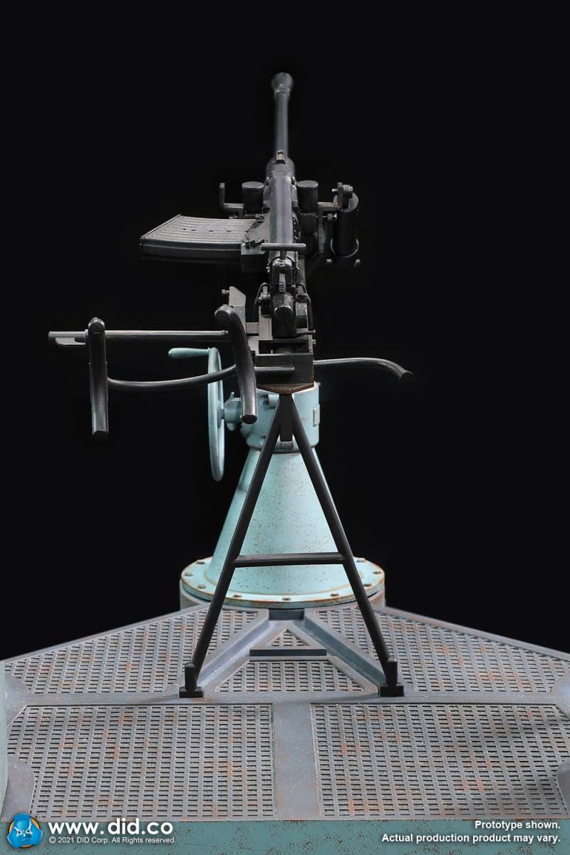 WWII German U-boat Submarine-Turret Scene Set & Machine Gun Scene Set 1/6