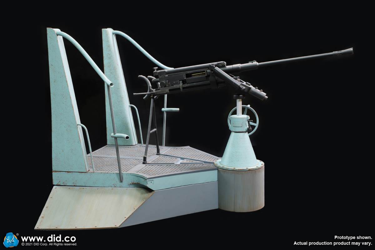 WWII German U-boat Submarine-Turret Scene Set & Machine Gun Scene Set 1/6