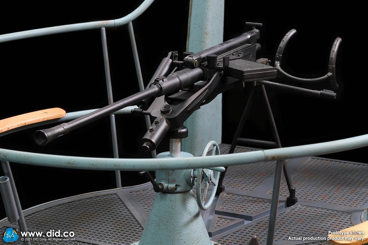 WWII German U-boat Submarine-Turret Scene Set & Machine Gun Scene Set 1/6