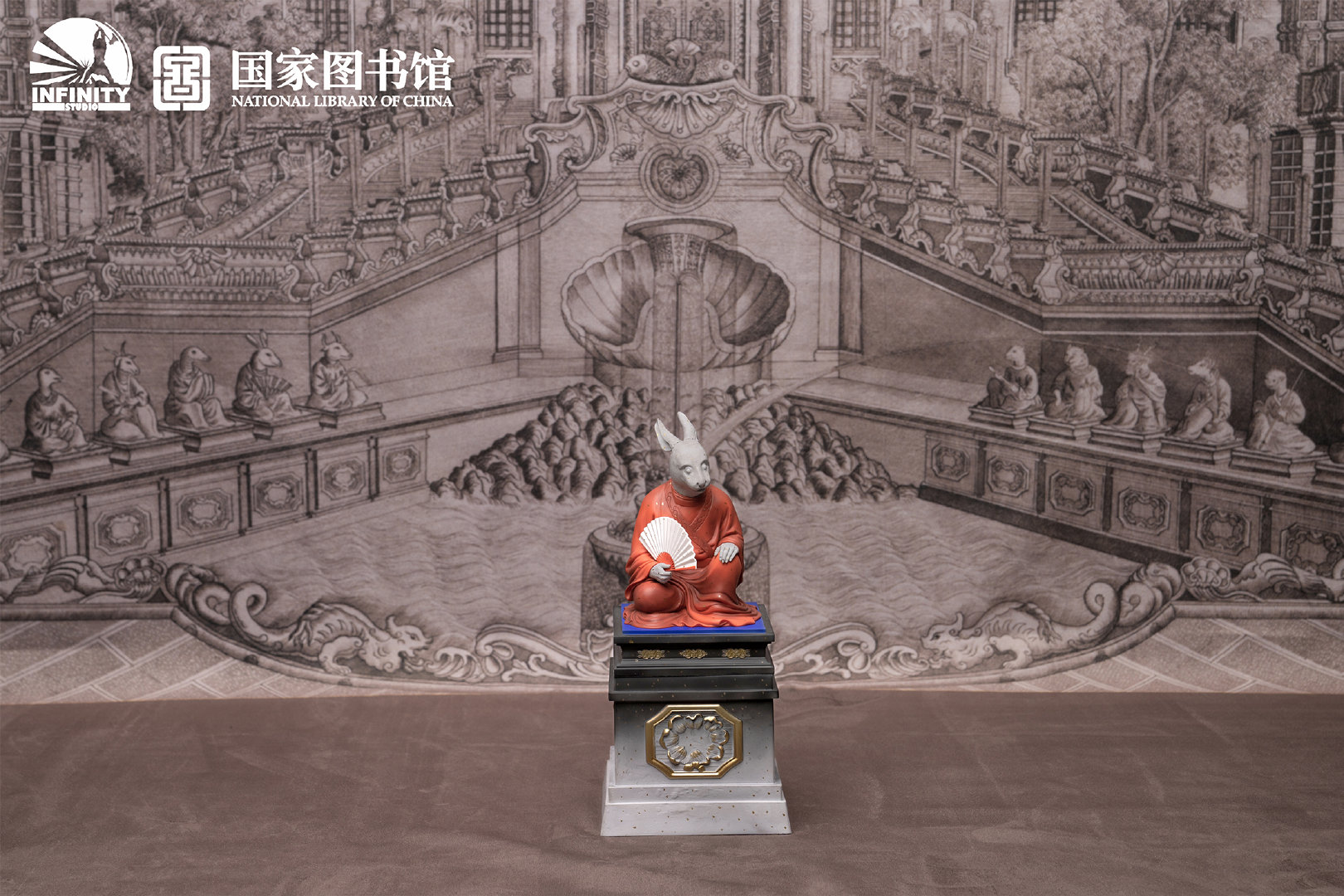 Full-length Portrait of Animal Heads of the Chinese Zodiac-Mao Rabbit