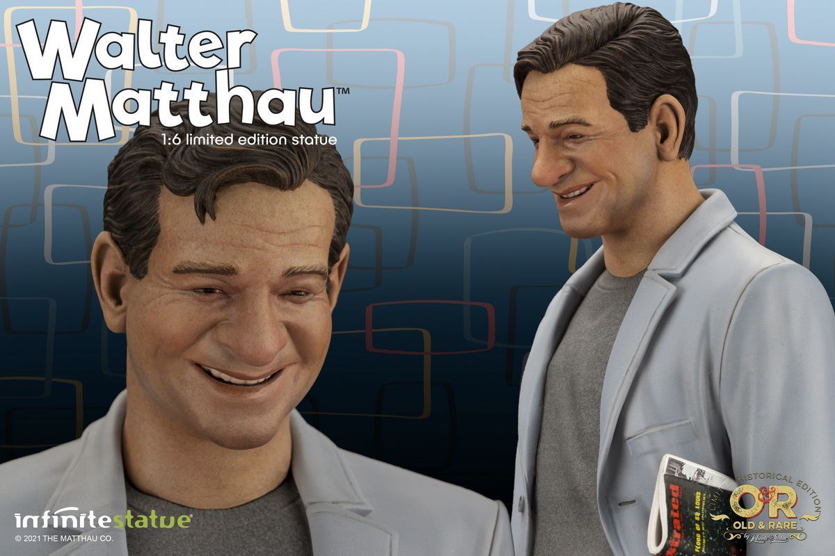 American actors-Walter Matthew & Jack Lemmon statue 1/6