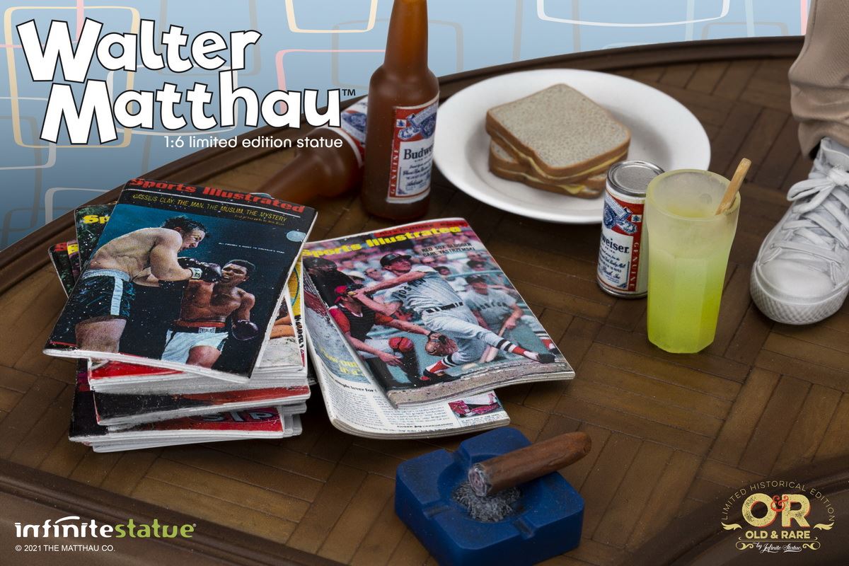 American actors-Walter Matthew & Jack Lemmon statue 1/6