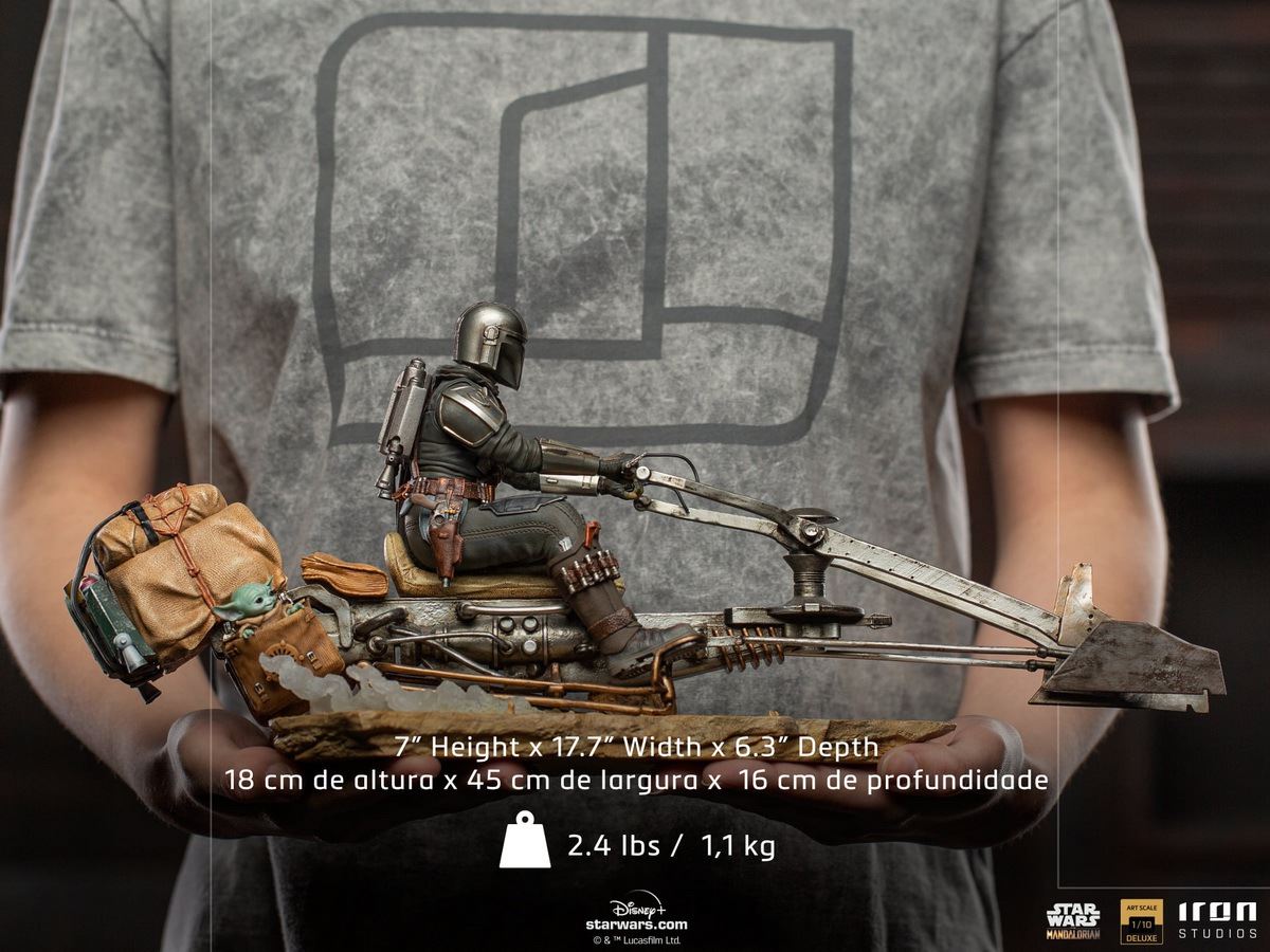 The Mandalorian on Speederbike Deluxe Art Scale 1/10