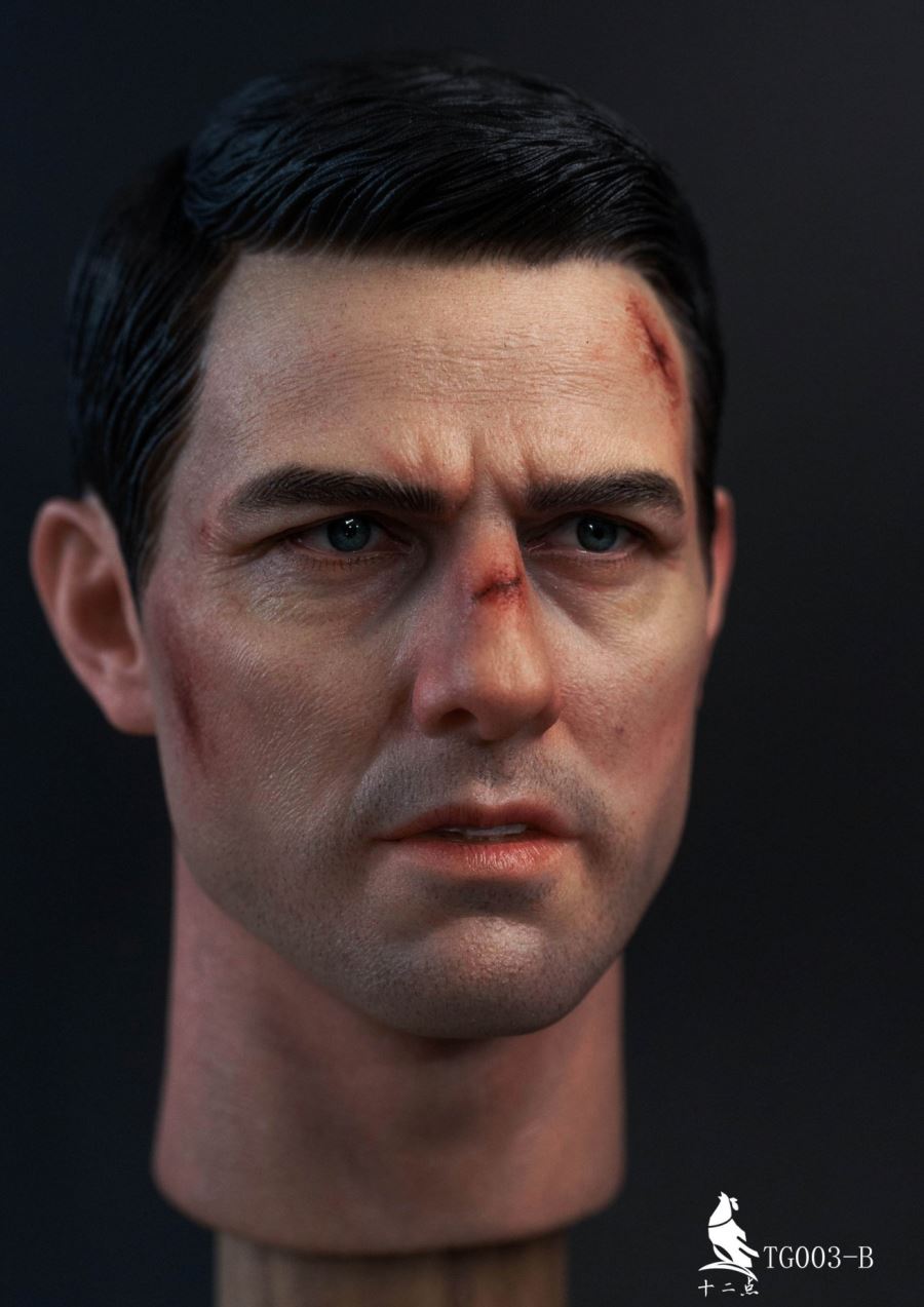 European and American tough guy head sculpt 1/6