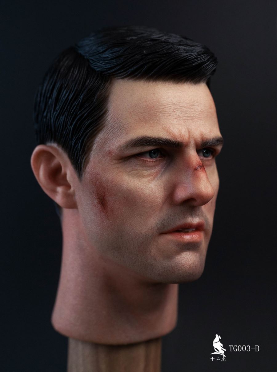 European and American tough guy head sculpt 1/6