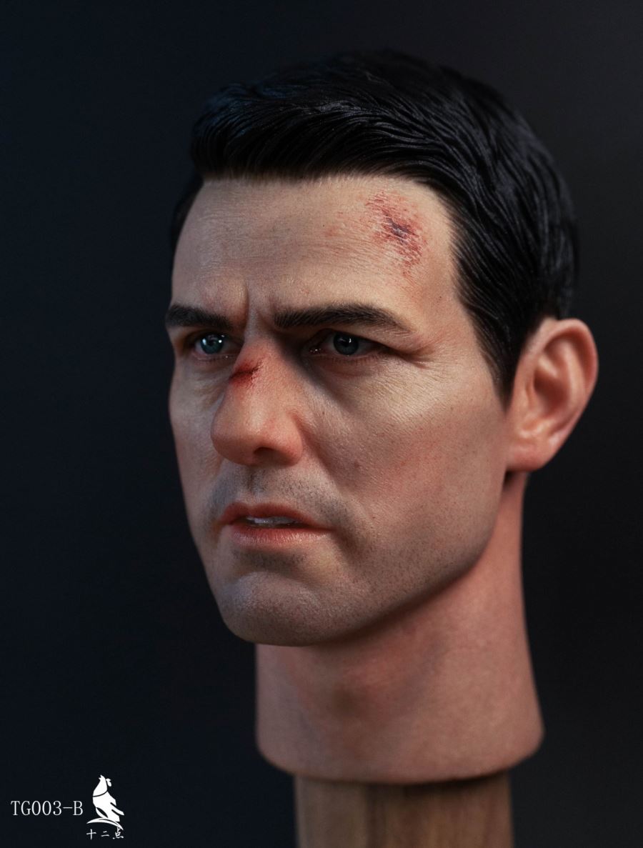 European and American tough guy head sculpt 1/6