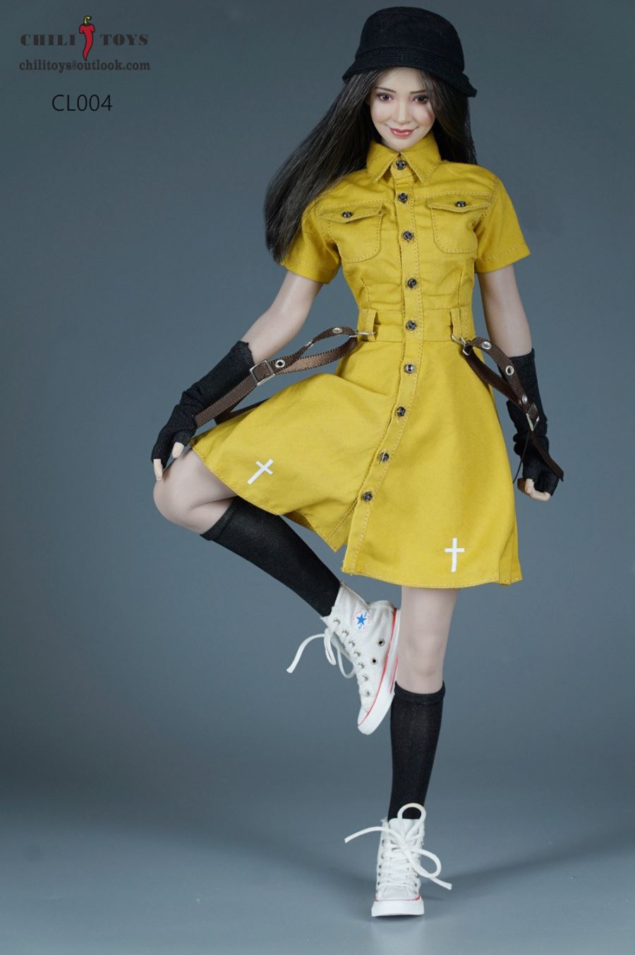 Functional overalls dress 1/6