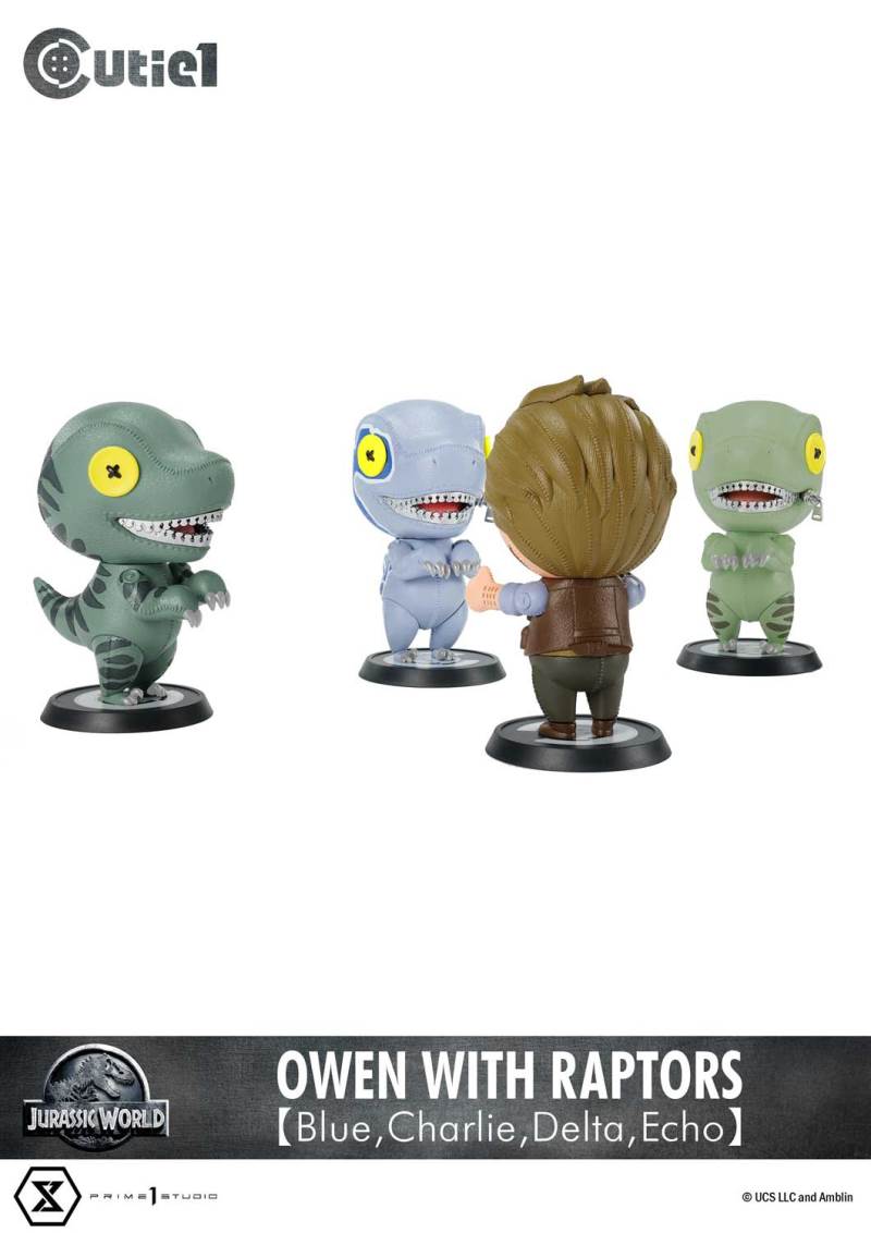 Cutie 1: Jurassic World (Film) Owen with Raptors 【Blue,Charlie,Delta,Echo】