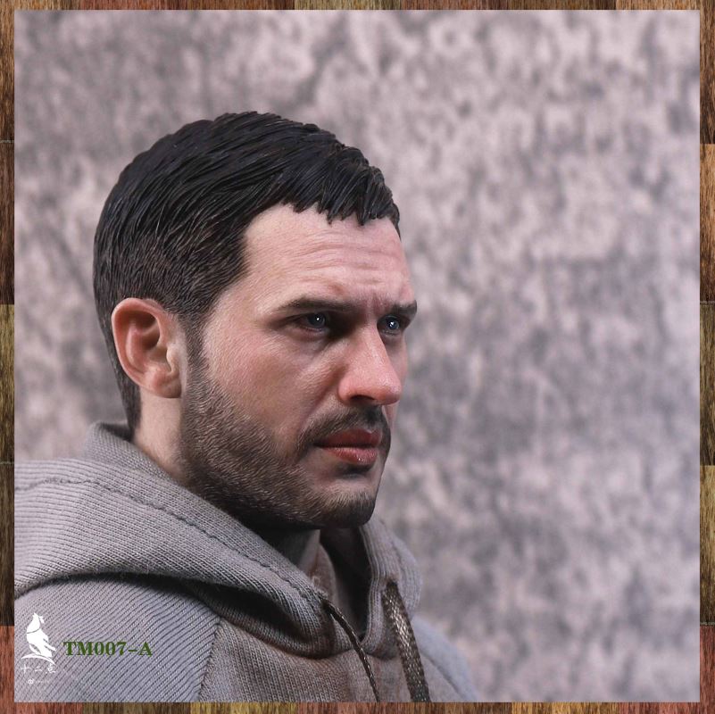 European and American tough guy head carving 1/6
