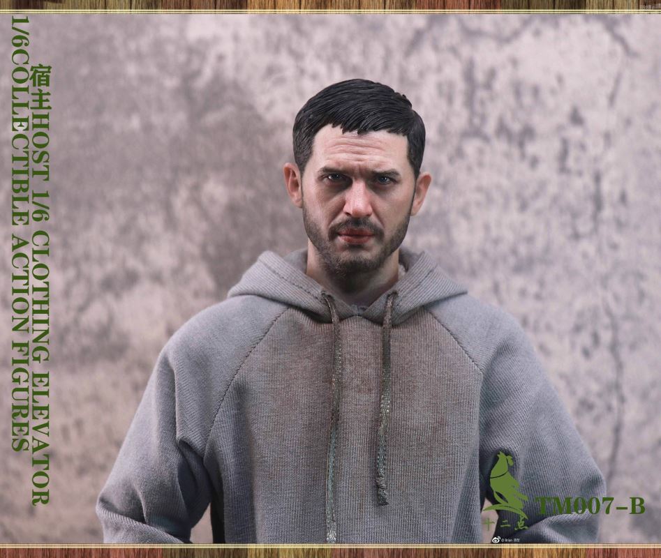 European and American tough guy head carving 1/6