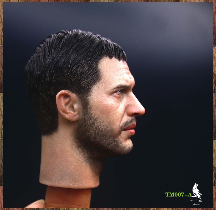 European and American tough guy head carving 1/6