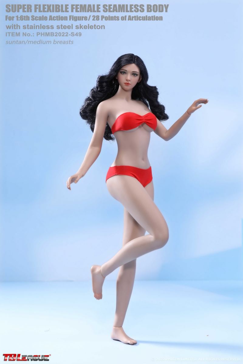 Female body with middle chest and feet 1/6