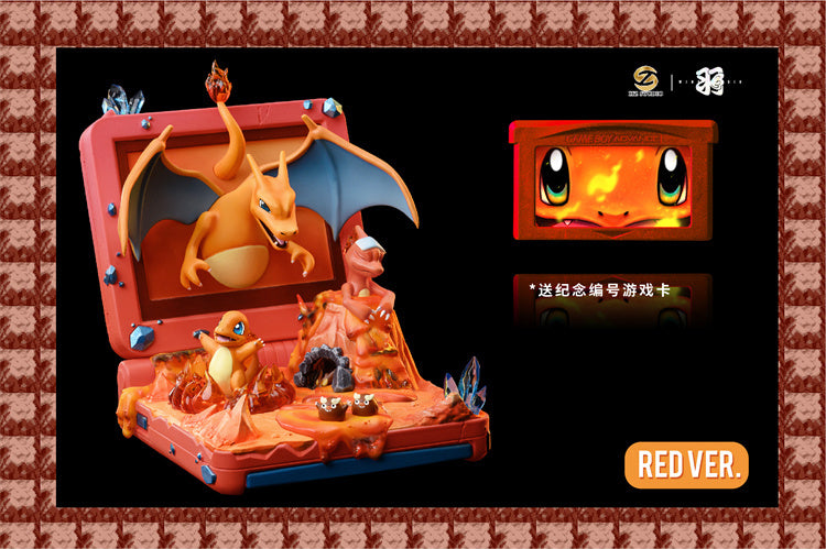 GBA SP Red ver. Charizard Family - Pokemon
