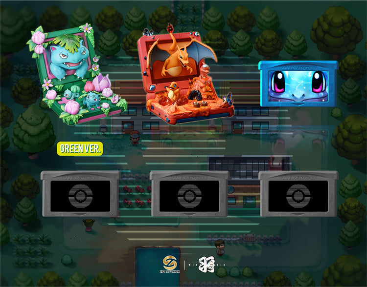 GBA SP Red ver. Charizard Family - Pokemon