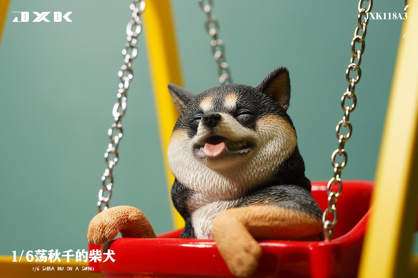 Shiba Inu On A Swing 1/6