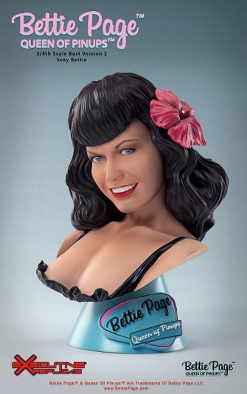 Bettie Page V2 Queen of Pinups ¾ Scale bust (Sexy Bettie)