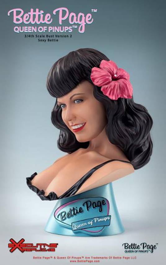 Bettie Page V2 Queen of Pinups ¾ Scale bust (Sexy Bettie)