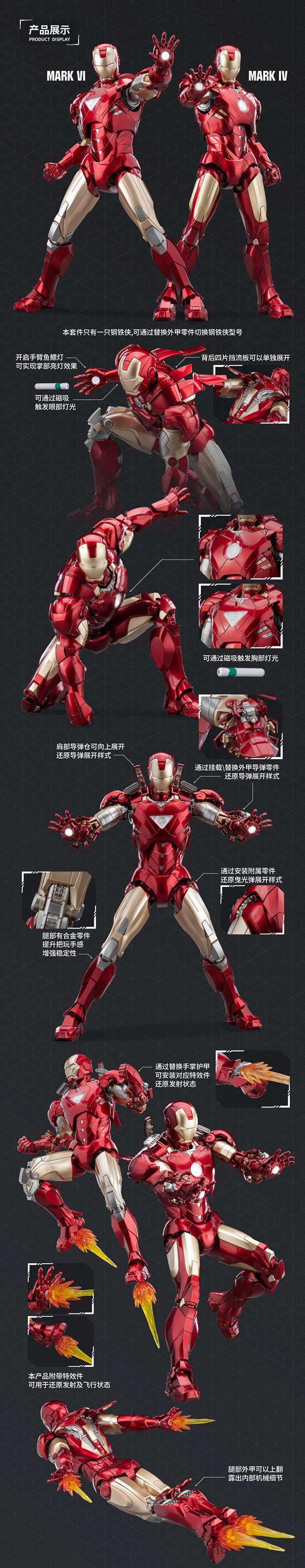 Avengers Series - Iron Man MK4 & MK6 Assembled Edition 1/9
