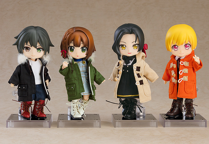 Nendoroid Doll Warm Set Boots & Duffle Coat & Mod Coat (Khaki / Black)