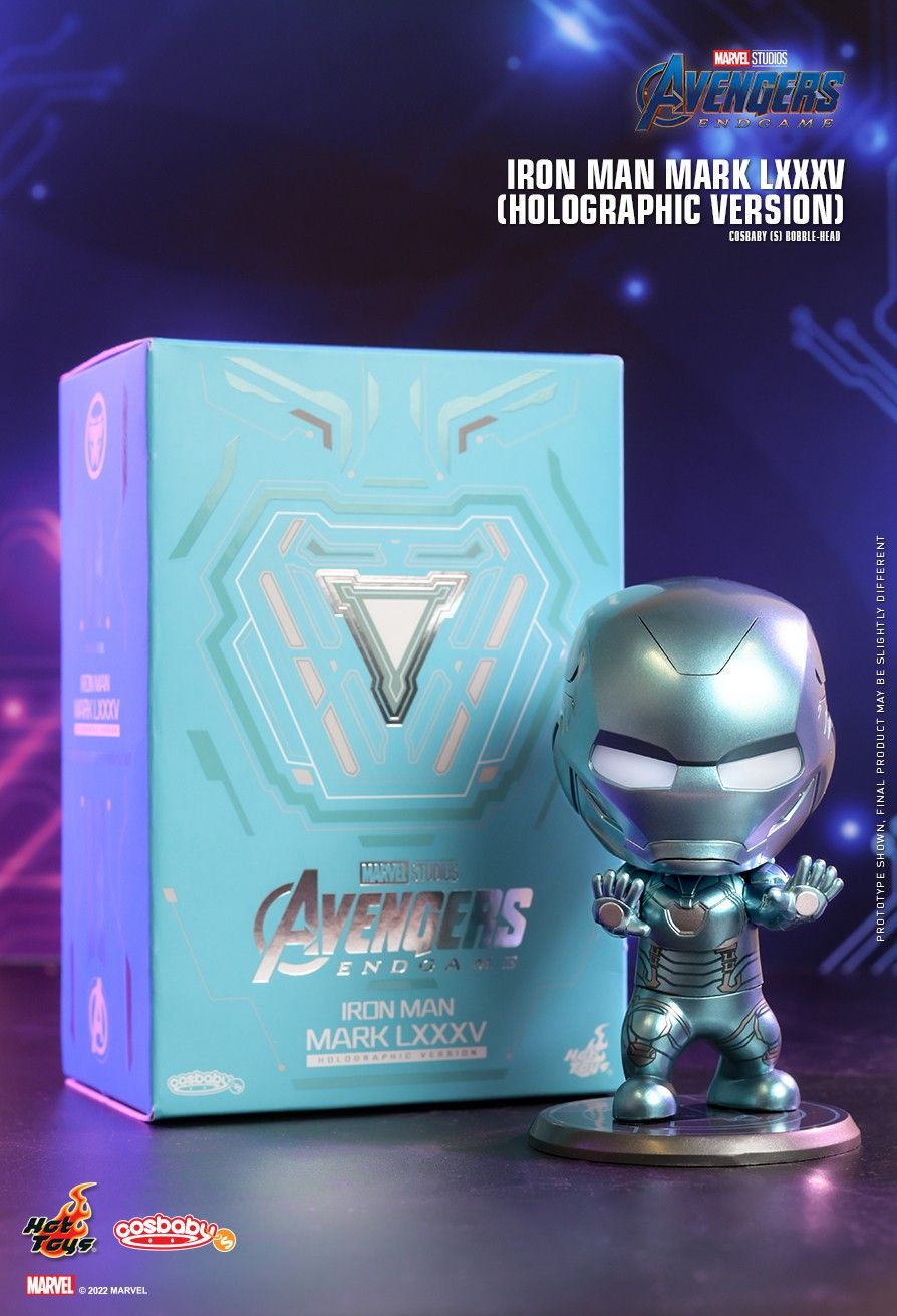 AVENGERS: ENDGAME IRON MAN MARK LXXXV (HOLOGRAPHIC VERSION) COSBABY (S) BOBBLE-HEAD