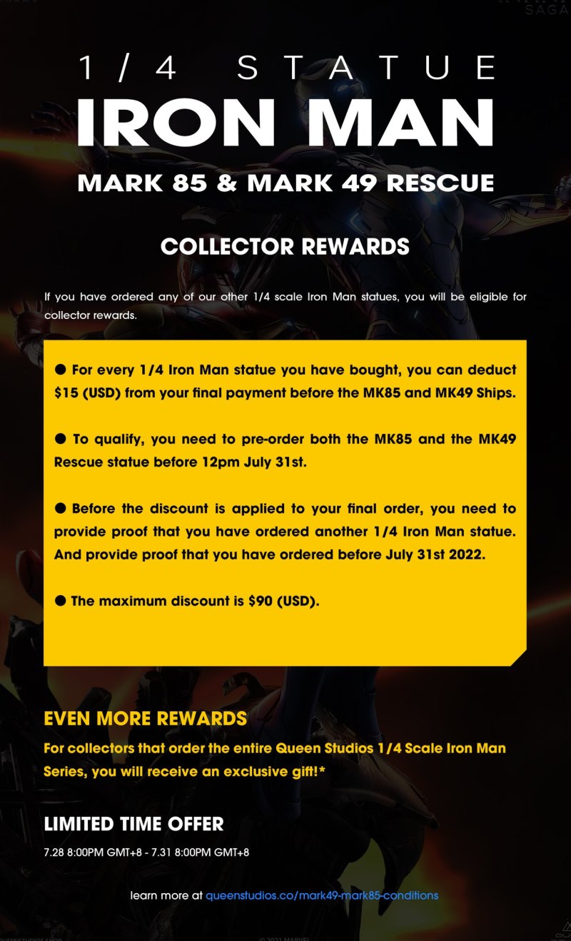 Iron Man Mark 85 & MK49 Rescue Armor (Avengers End Game)  1/4