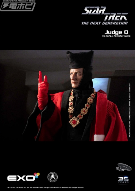 Hyper Realistic Action Figure New Star Trek Q 1/6