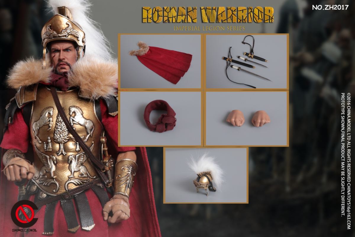 Black Gold Roman General/Roman Warrior/Arden Horse 1/6