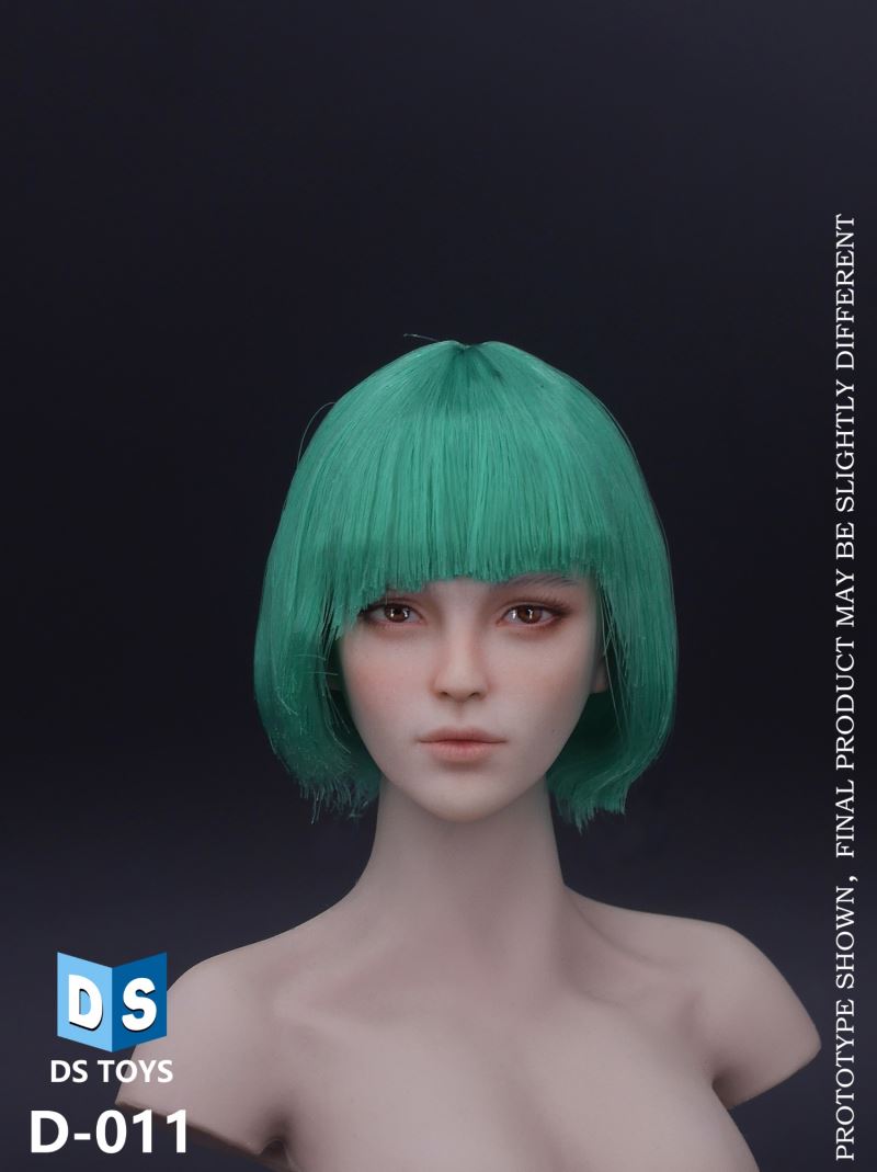 COSPALY Short Hair Female Head Sculpture in Three Hair Colors 1/6