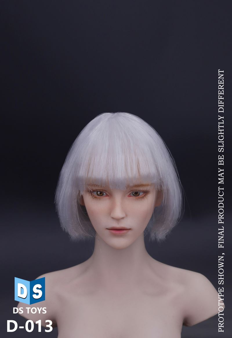 COSPALY Short Hair Female Head Sculpture in Three Hair Colors 1/6