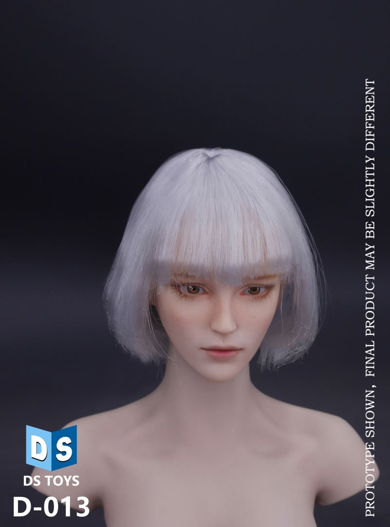 COSPALY Short Hair Female Head Sculpture in Three Hair Colors 1/6