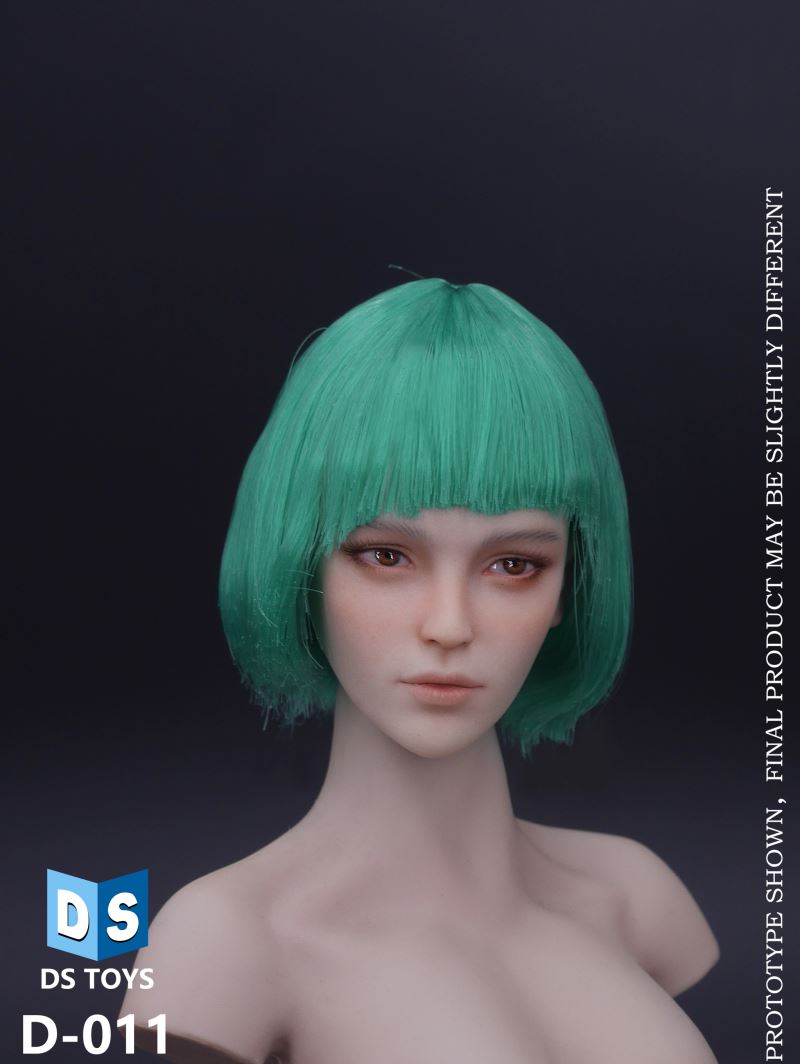 COSPALY Short Hair Female Head Sculpture in Three Hair Colors 1/6