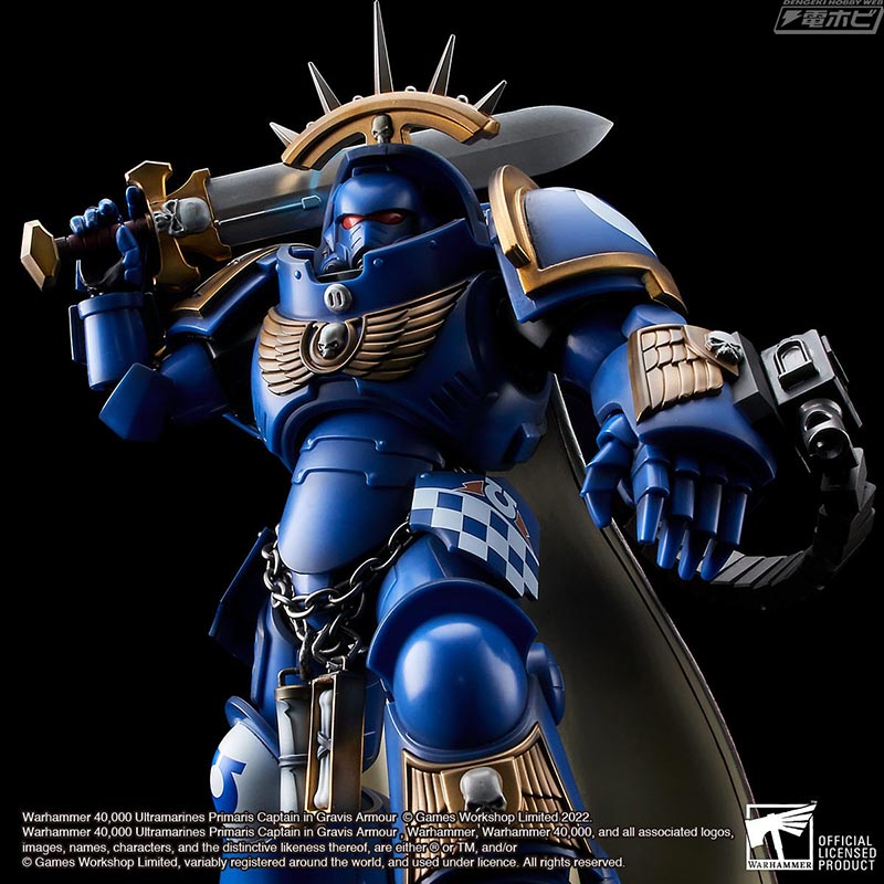 WARHAMMER 40,000 ULTRAMARINES PRIMARIS CAPTAIN IN GRAVIS ARMOUR