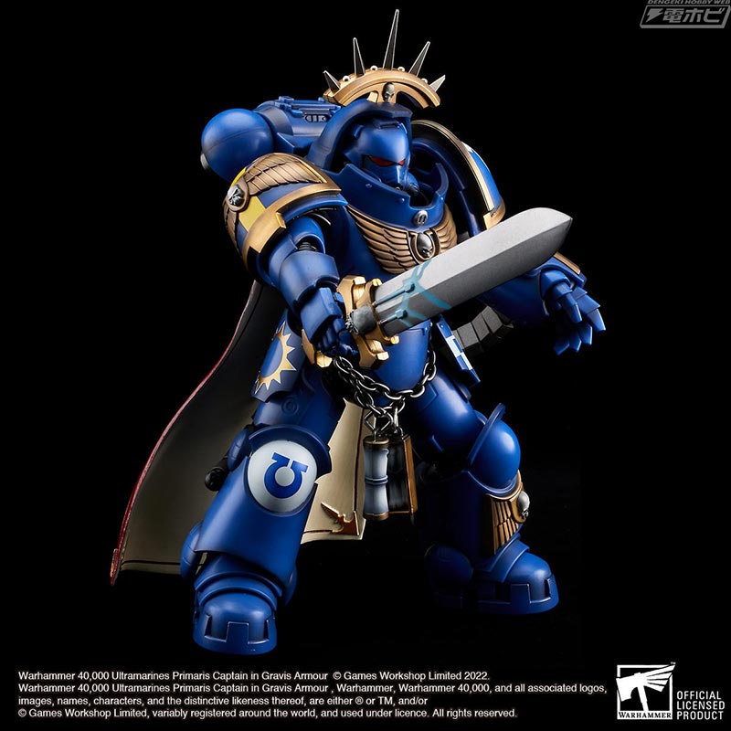 WARHAMMER 40,000 ULTRAMARINES PRIMARIS CAPTAIN IN GRAVIS ARMOUR